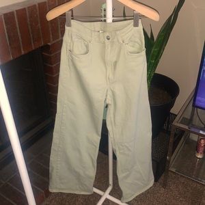 💚Green Wide leg High Waist Denim💚